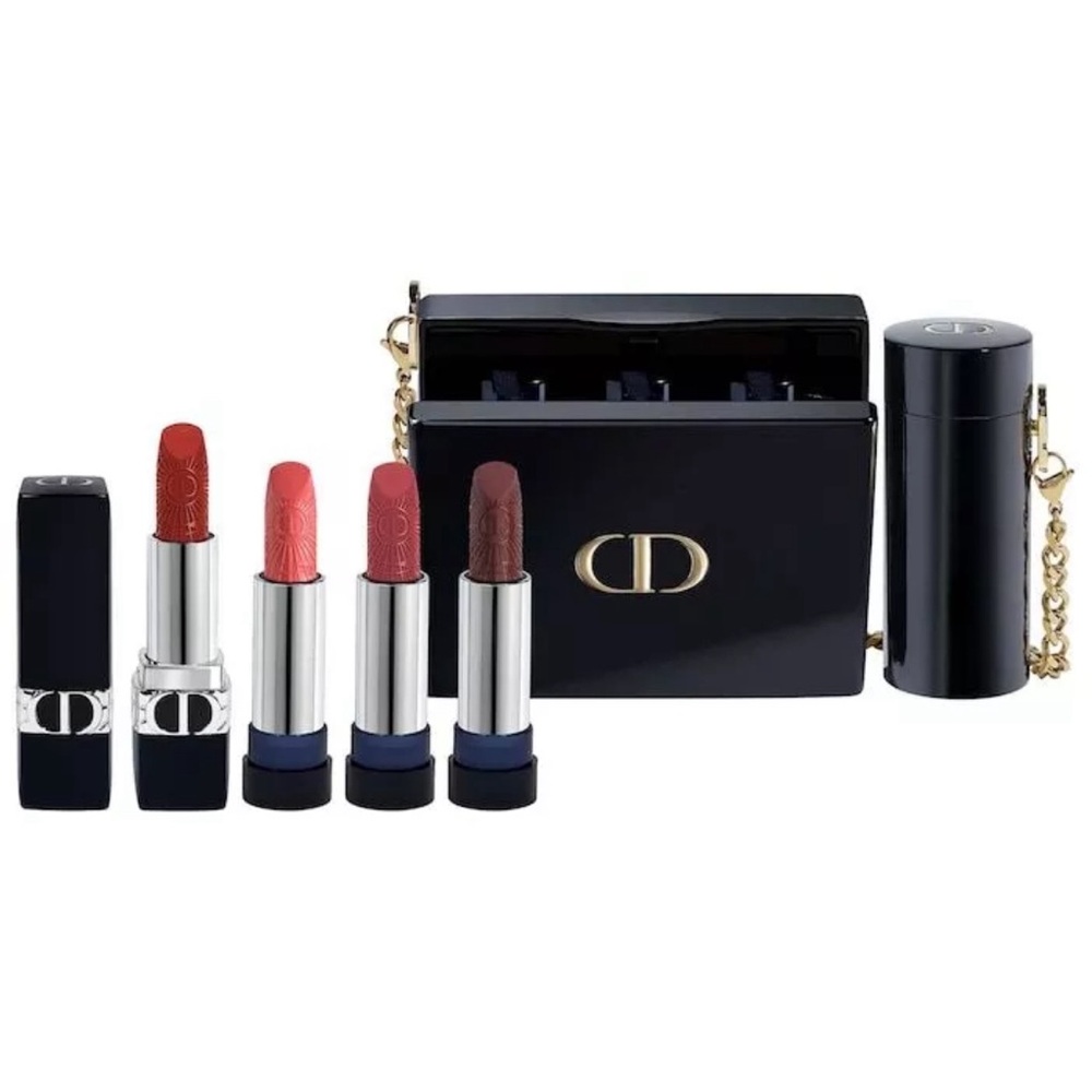 NEW! Dior Minaudiere Clutch & 4-Piece Lipstick Set 💋 - Picture 1 of 15